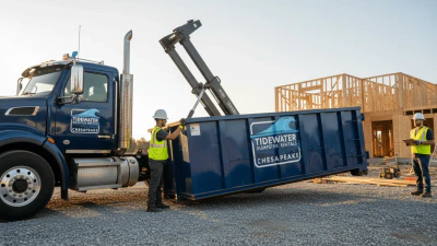 dumpster being dropped off